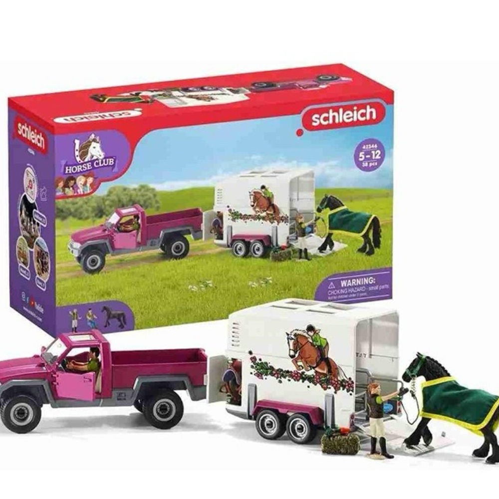Schleich Horse Club 42346 38-Piece Toy Horse Trailer Truck Playset Play Set nib